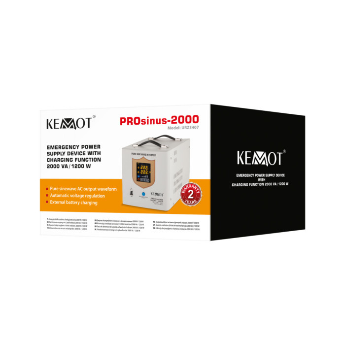 Джерело аварійного живлення Kemot PROsinus 2000W - 12V/230V