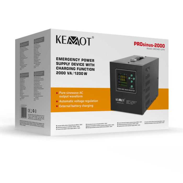 Джерело безперебійного живлення KEMOT PROsinus 2000-LFP4 12/230 V (2000VA/1200W) URZ-3407-LFP4 (LIFEP04)