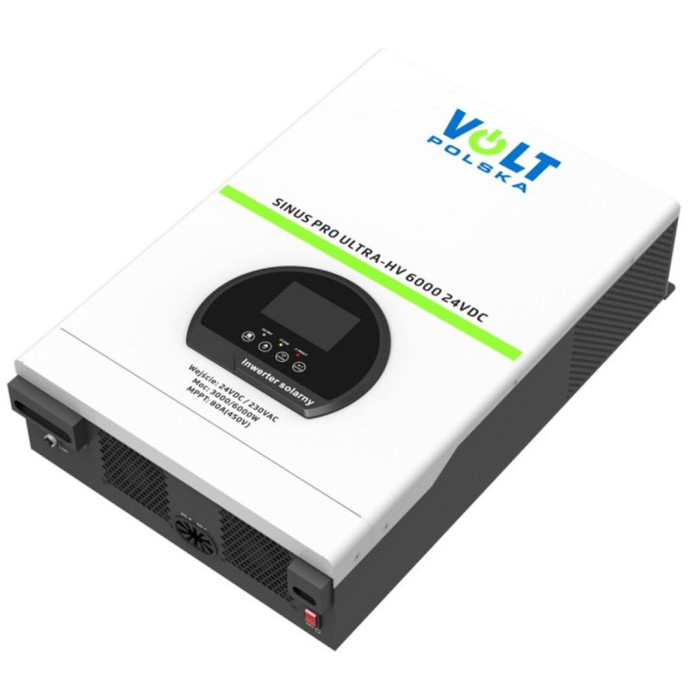 Сонячний інвертор Volt Polska SINUS PRO ULTRA-HV 6000 24/230V (3000/6000W) + 80A MPPT (450V)